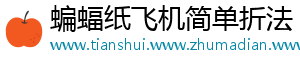 蝙蝠纸飞机简单折法